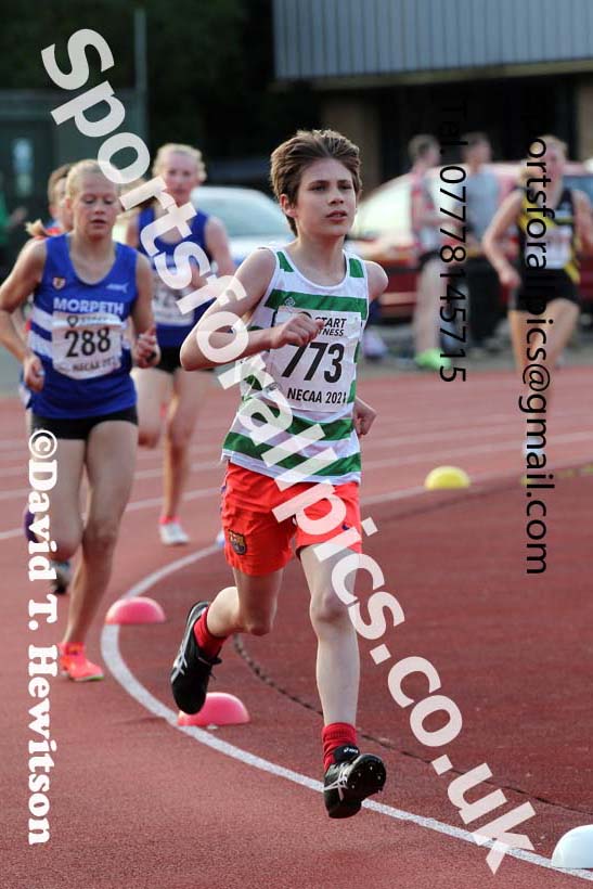 1500 metres, 2021 North East Grand Prix 5, Monkton, Wednesday, July 21st. Photo: David T. Hewitson/Sports for All Pics